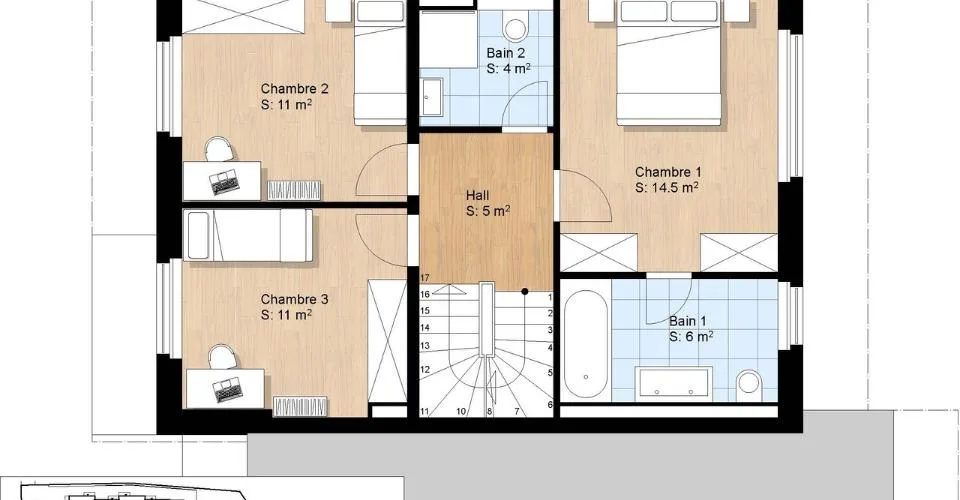 Founex Village - situation calme - Villa 5 sur plans avec 4 chambres – photo 10 sur 13