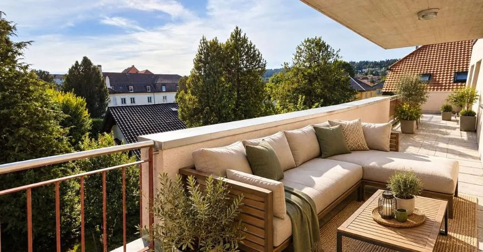 Appartement 5,5 pièces avec terrasse, garage double et place de parc extérieure – Foto 3 von 13