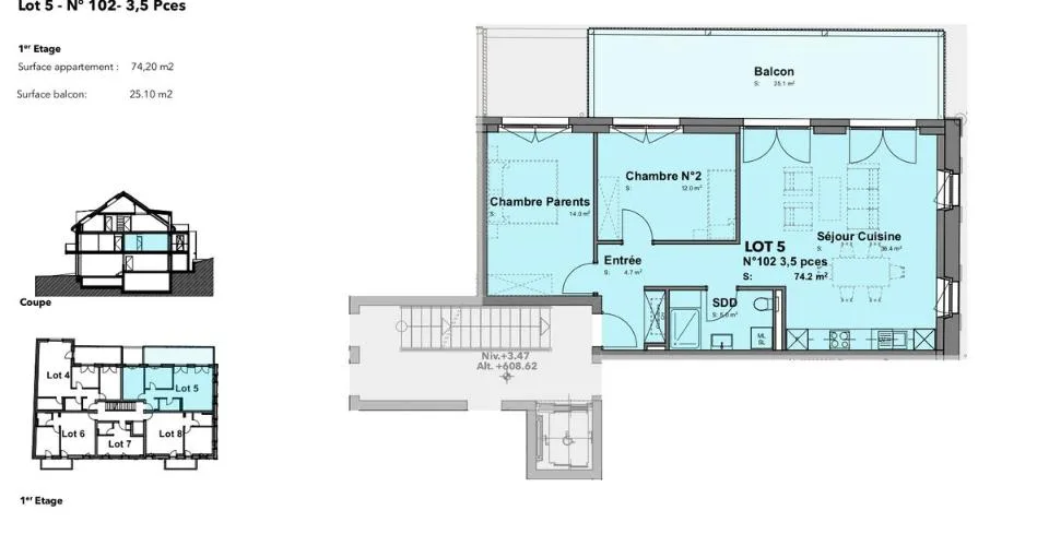 Lot n5 - Appartamento nuovo di 3,5 locali nel cuore di Cheseaux-sur-Lausanne – foto 12 di 12