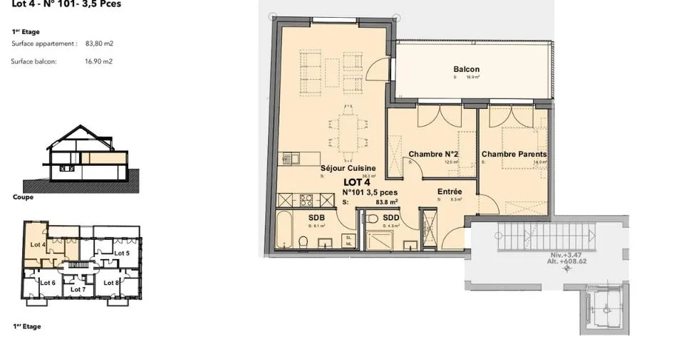 Lot n4 - Neues 3,5-Zimmer-Apartment im Herzen von Cheseaux-sur-Lausanne – Foto 12 von 12