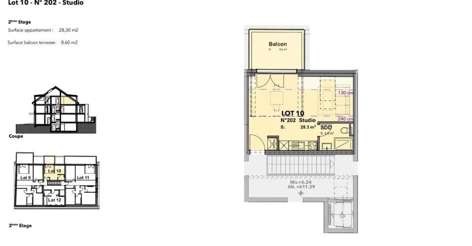 Lot n10 - Un studio neuf au coeur de Cheseaux-sur-Lausanne – photo 12 sur 12