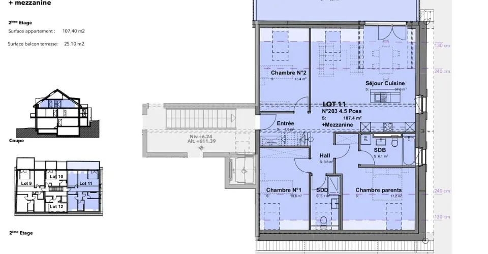 Lot n11 - Neuwertiges 4,5-Zimmer-Apartment mit Mezzanine im Herzen von Cheseaux-sur-Lausanne – Foto 13 von 14