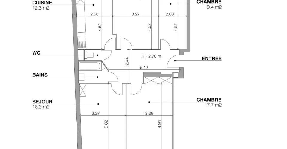 CORNAVIN - Rue Voltaire 26 - 87m2 – Foto 4 von 4