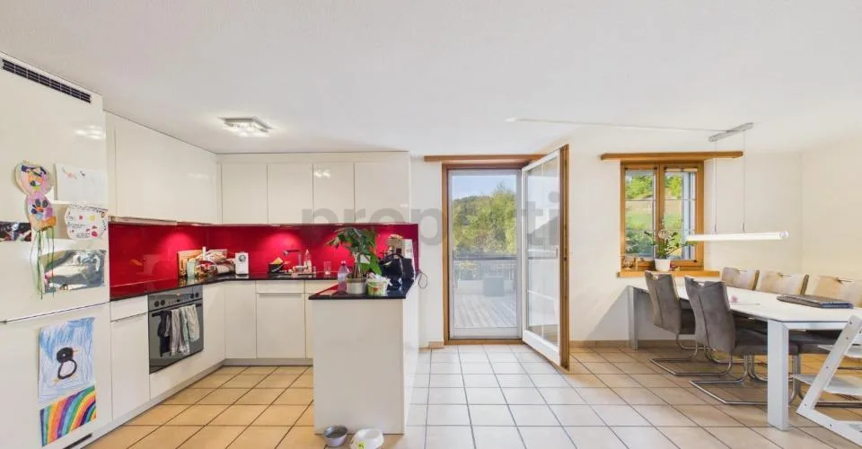 3.5-Zimmerwohnung mit Südwest-Terrasse eigenem grosszügigen Gemüsegarten in Madetswil – Foto 15 von 26