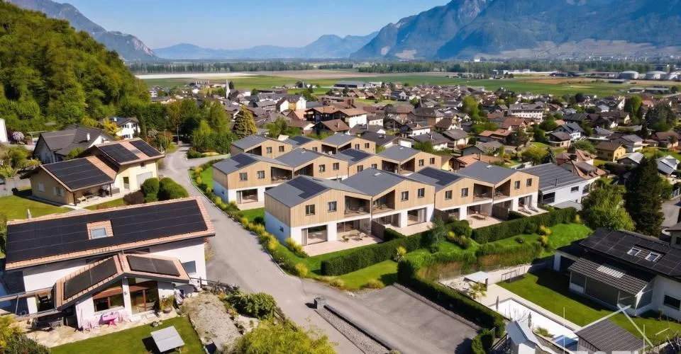 Villa NEUVE 4,5 p. en bout de rangée - jardin, terrasse et vue Dents-du-Midi - Muraz – photo 18 sur 19