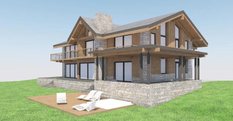 6000.Vue panoramique - Projet Chalet à vendre à Sergnou -Crans-Montana – photo 8 sur 12