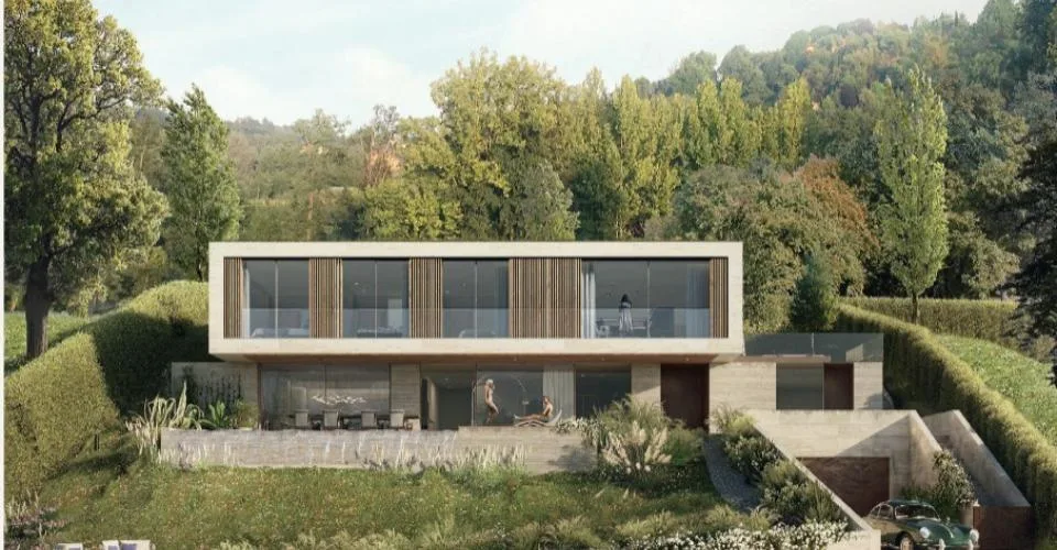 Terreno edificabile con vista mozzafiato sul Lago di Lugano  Montagnola e Progetto Approvato Villa 10 locali – foto 2 di 18