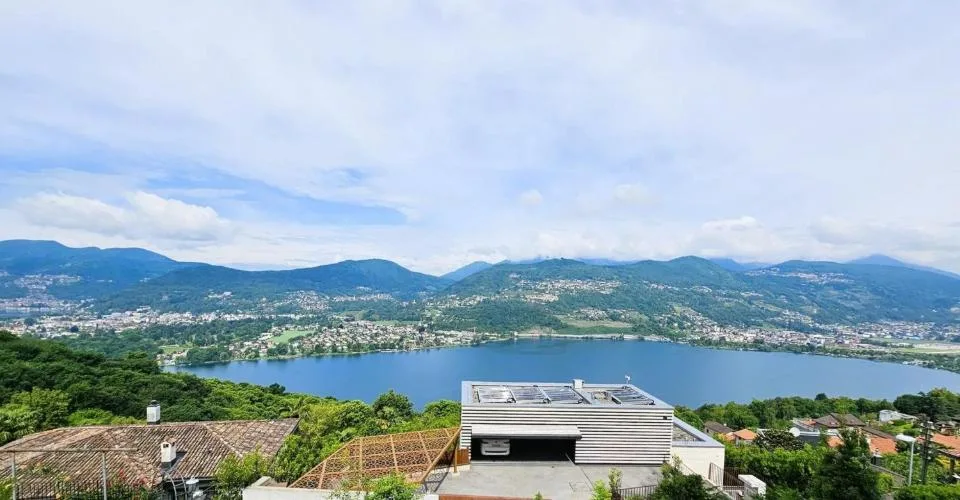 Terreno edificabile con vista mozzafiato sul Lago di Lugano  Montagnola e Progetto Approvato Villa 10 locali – foto 7 di 18