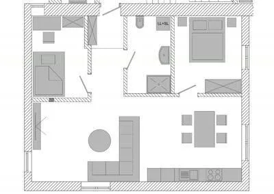 Renovierte 3,5-Zimmer-Wohnung mit 2 Schlafzimmern im 1. Stock – Foto 4 von 4