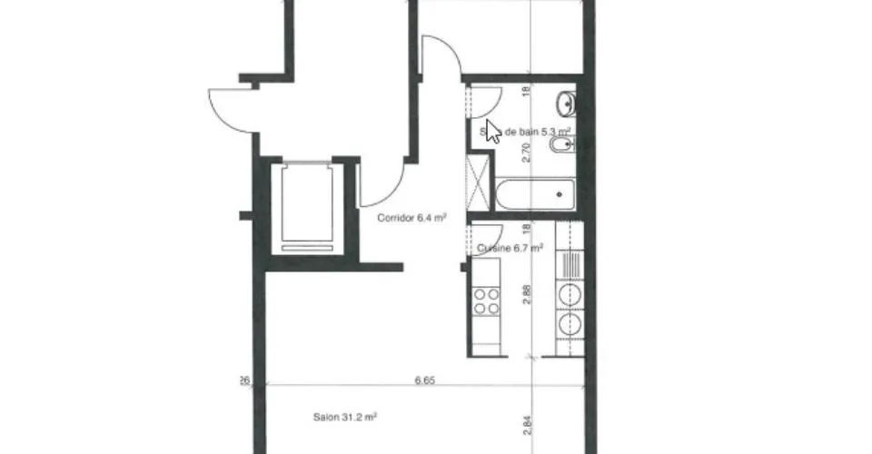 Charmant 2.5 pièces avec balcon à Fribourg – Foto 7 von 8