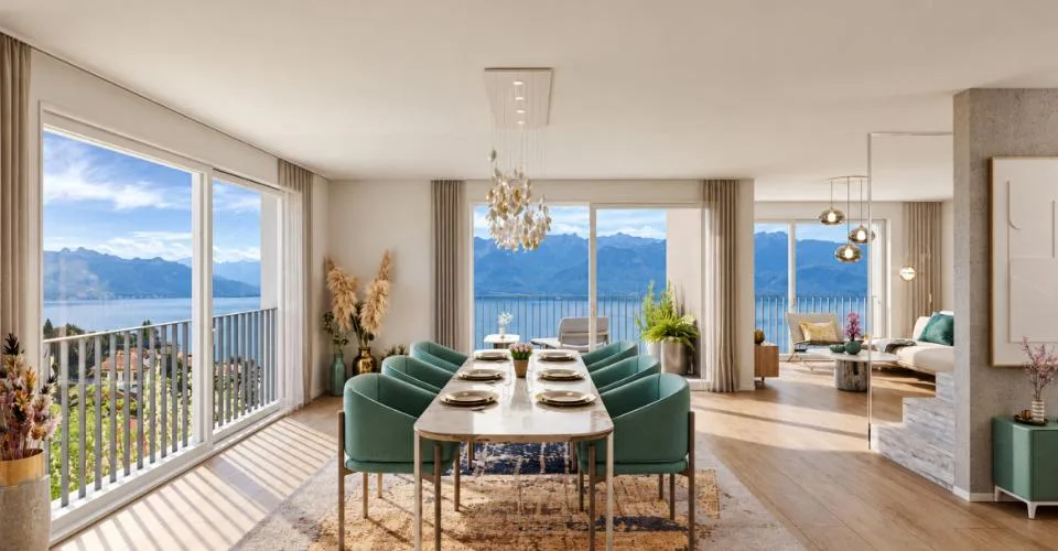 Chexbres – 4,5 pièces neuf avec terrasse et vue sur le Léman – photo 4 sur 5