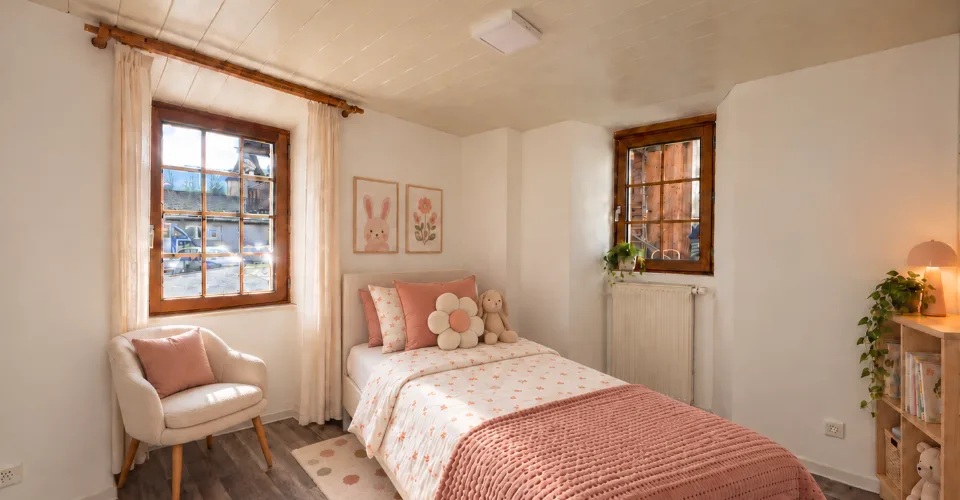 A louer à Muraz : appartement de 68 m2 avec chambre spacieuse et bureau séparé – Foto 4 von 7