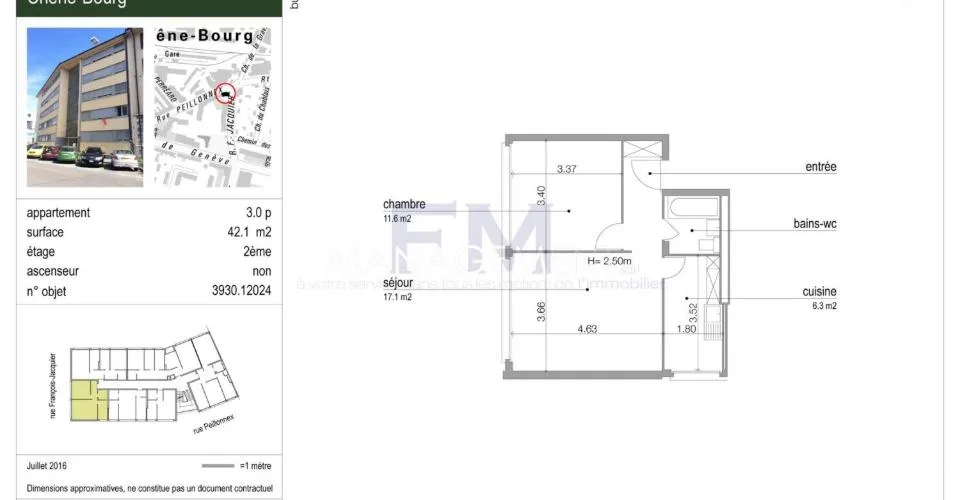 Rue Peillonnex ? 3 pièces d'env. 42 m² au 2ème étage – photo 6 sur 6