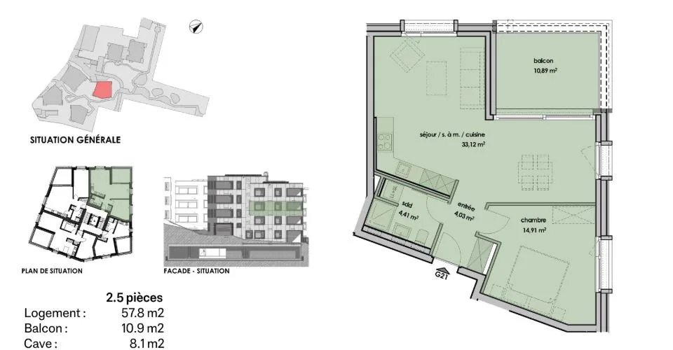 Zweieinhalb-Zimmer-Wohnung im 2. Stock – Foto 6 von 6