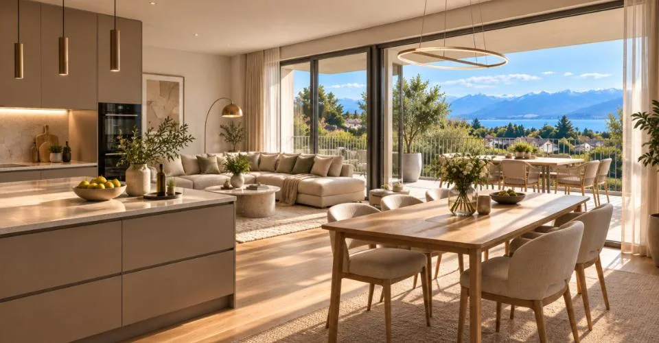 TOUR-DE-PEILZ | 4,5 Zimmer Neubau im oberen Erdgeschoss mit Terrasse & Garten – Foto 2 von 4