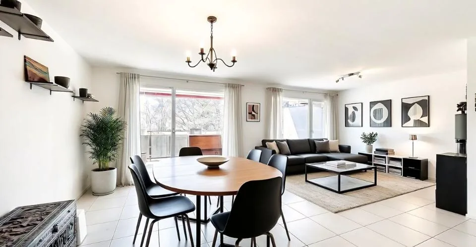 Belfaux - Duplex 4,5 pces, 120 m², balcon couvert 18 m² sud-ouest, CECB B Accroche – photo 2 sur 13