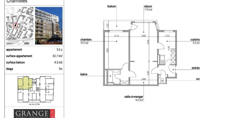 Appartement 3.5 pièces proche de la gare – photo 10 of 10
