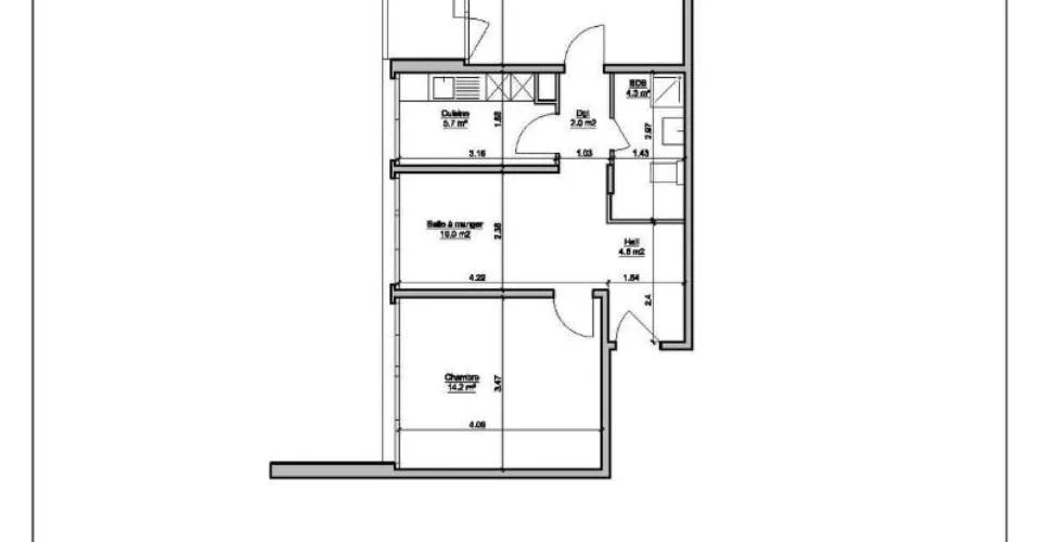 Bel appartement rénové de 3.5 pièces d'env. 59 m2 au 4ème étage. – Foto 2 von 6