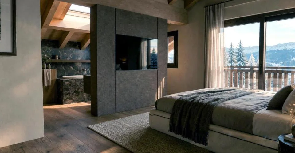Exclusivité. Crans, en cours de construction : chalet de luxe avec piscine intérieure – Foto 11 von 12