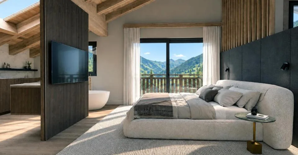 Exclusivité. Crans, en cours de construction : chalet de luxe avec piscine intérieure – Foto 9 von 12