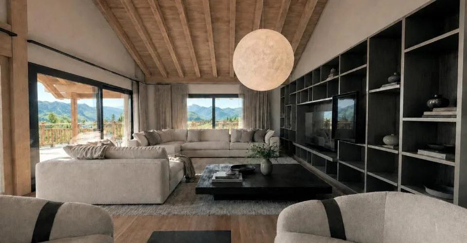 Exclusivité. Crans, en cours de construction : chalet de luxe avec piscine intérieure – Foto 3 von 12