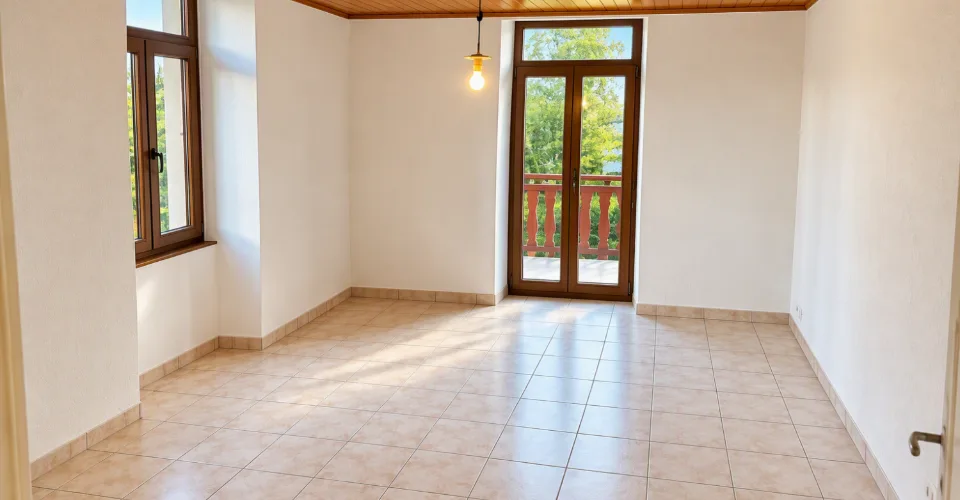 Séjour, cuisine agencée, 2chambres, s.bains,wc, parc compris, quartier tranquille, sans animaux – Foto 2 von 5