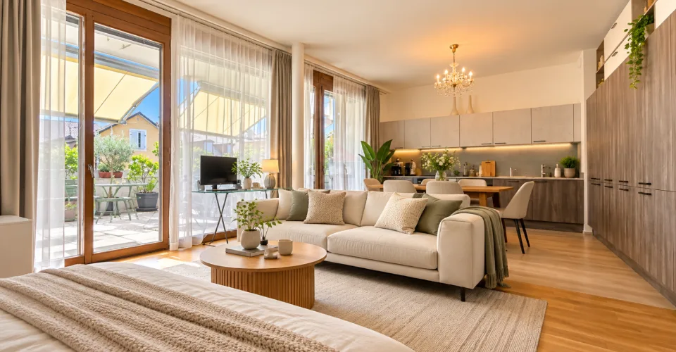 Satigny - 3-Zimmer-Wohnung von 96 m² PPE mit großer Terrasse – Foto 9 von 11