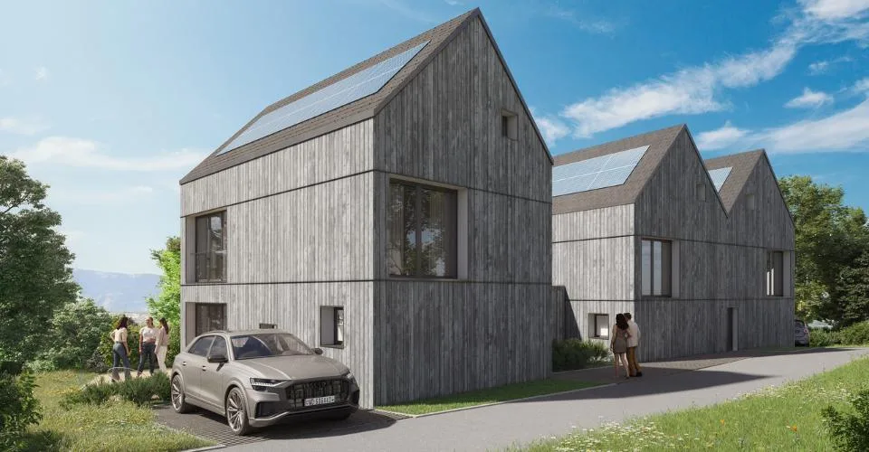 Große Minergie-Reihenvilla, Verkauf nach Plan, 100% Holzkonstruktion – Foto 2 von 6