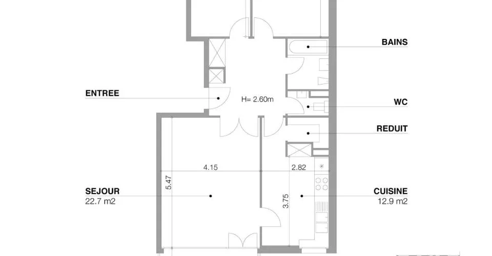 VESENAZ - Thonon 66 - 76 m² – Foto 4 von 4