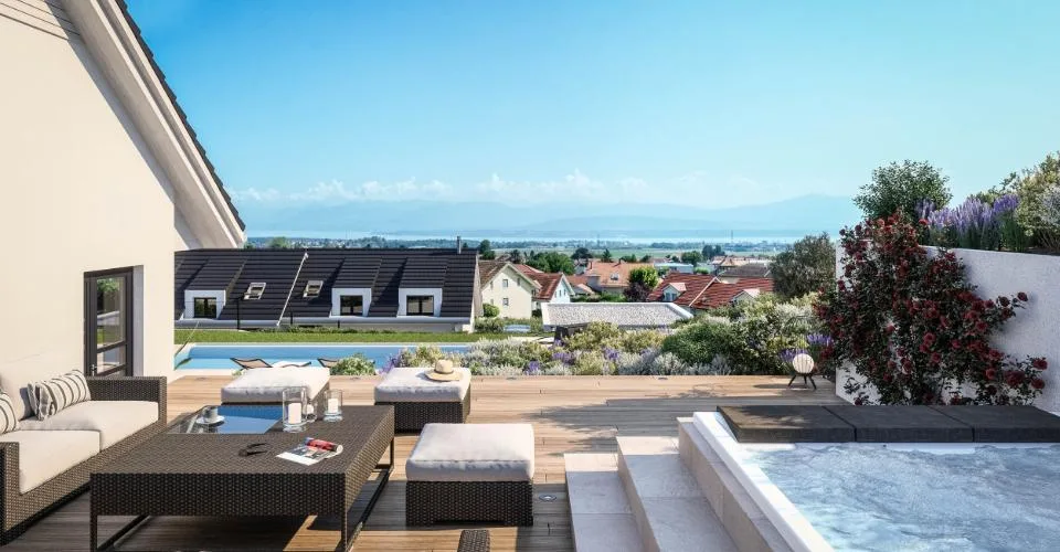 Villa contemporaine vue lac et Mont-Blanc à Trélex – Foto 3 von 3