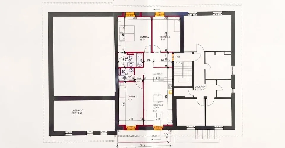 ORGES - immeuble de rendement de 6 appartements avec place-jardin et places de parc – Foto 10 von 11