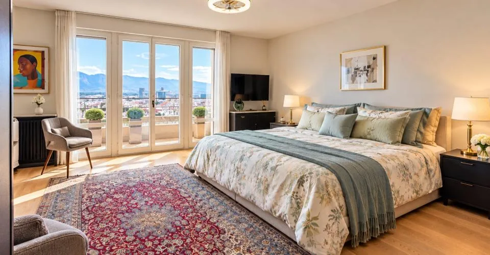 Appartement de luxe au 14ᵉ étage avec vue panoramique sur Genève, le Salève et le Mont-Blanc – Foto 3 von 4
