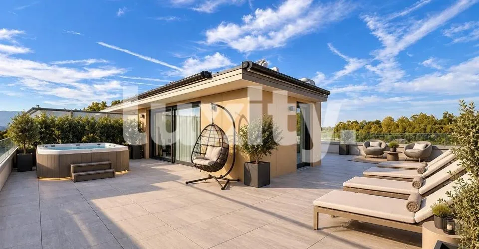 Magnifique attique en duplex avec rooftop et vue lac – photo 1 sur 19