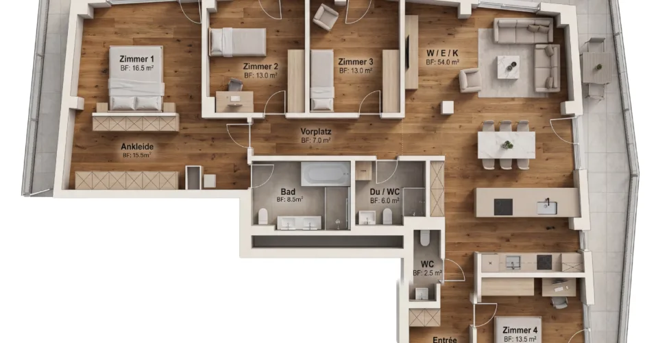 Seltene Gelegenheit im beliebten "Three Point" Projekt - Luxus über den Dächern (33. Etage) – photo 10 sur 12