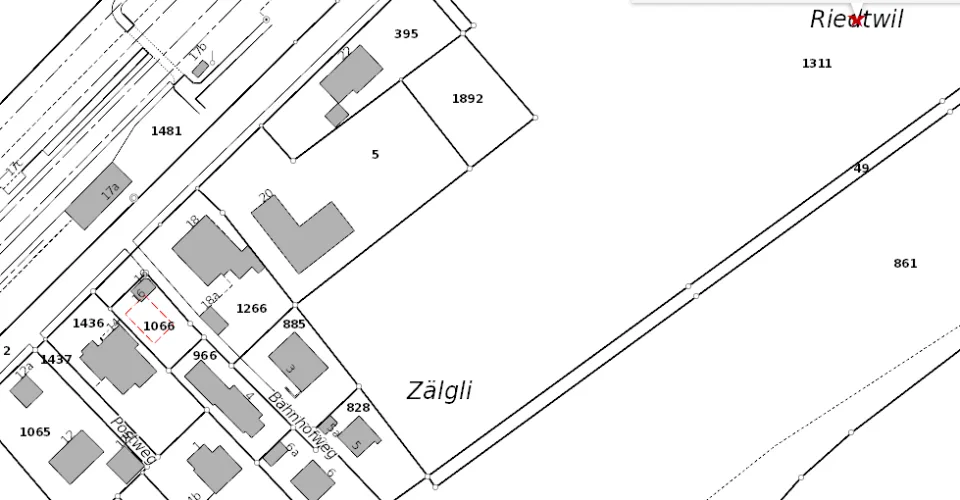 Vielseitiges Baugrundstück in Mischzone M2  648 m² für Wohnen & Gewerbe in Riedtwil – Foto 2 von 8