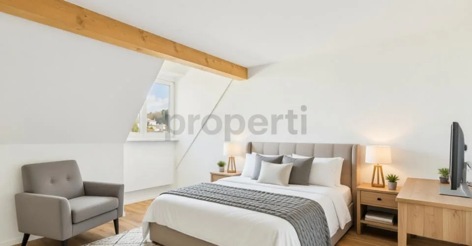 Maisonette mit Dachgeschoss-Charme, Holzbalken und viel Privatsphäre in Feuerthalen – Foto 7 von 11