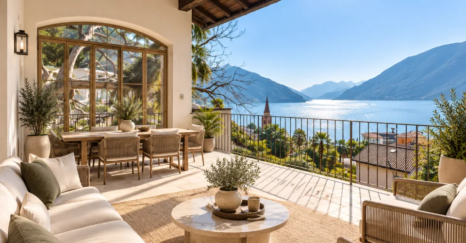 Bissone : terrain avec vue sur le lac et projet pour une résidence jumelée exclusive – Foto 8 von 12