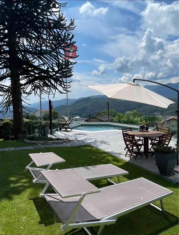 Villa a Villa Luganese vista panoramica piscina ascensore