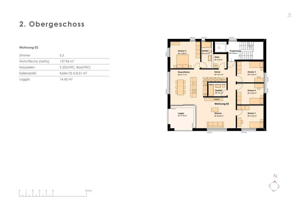 Moderne 5.5-Zimmer-Neubauwohnung im Eigentumsstandart