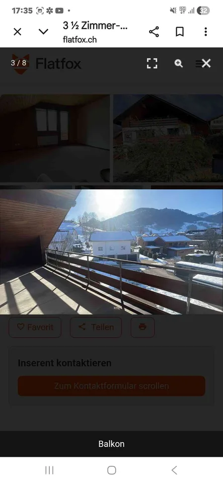 Schöne Dachwohnung mit grossem Süd Balkon