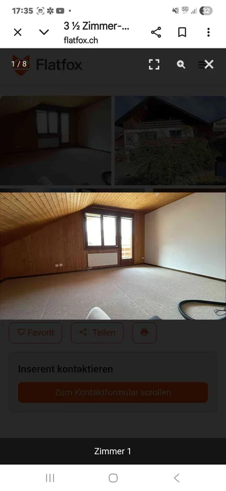 Schöne Dachwohnung mit grossem Süd Balkon