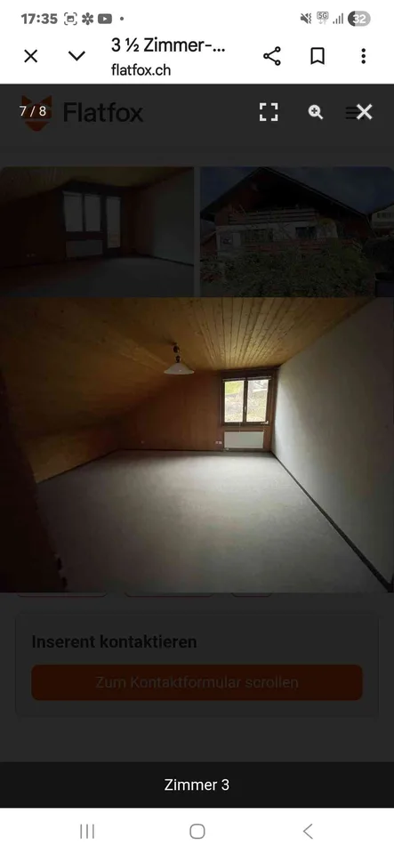 Schöne Dachwohnung mit grossem Süd Balkon