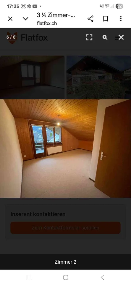 Schöne Dachwohnung mit grossem Süd Balkon