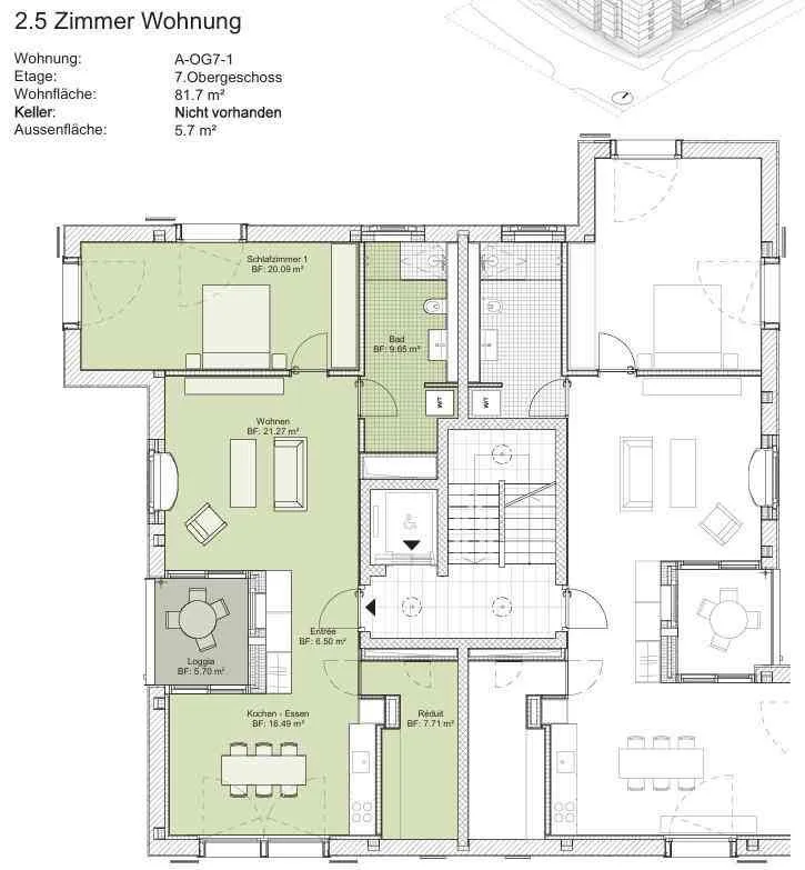 Grosse 2.5 Zimmerwohnung gleich beim Lindenplatz
