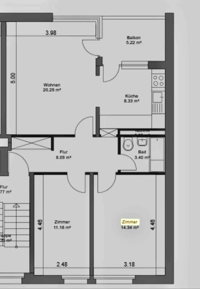 moderne 3-Zimmer Wohnung, Nähe Stadt Zürich