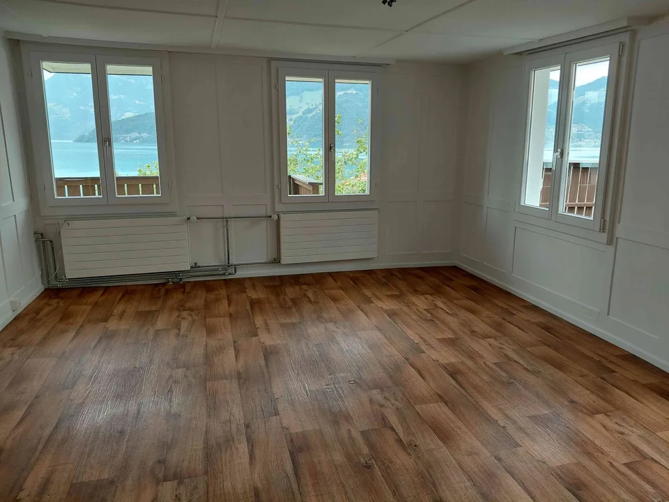Ampio appartamento luminoso di 3,5 locali con vista meravigliosa sul lago