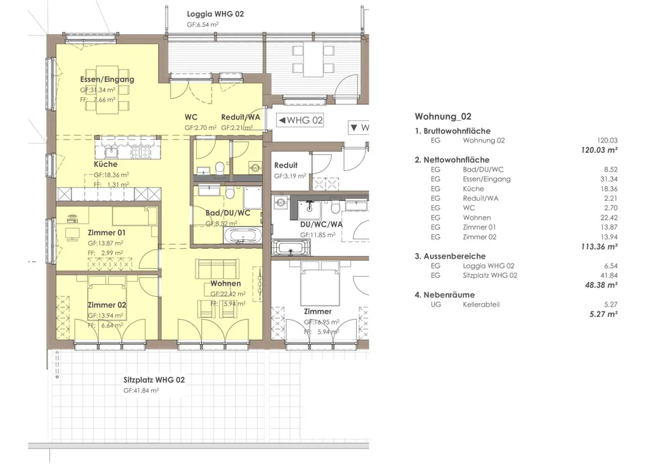 Vollholz 3.5 Zimmer Wohnung