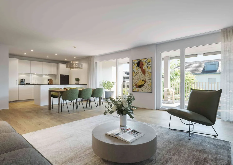Familienwohnung mit unverkennbarem Grundriss und schönem Balkon