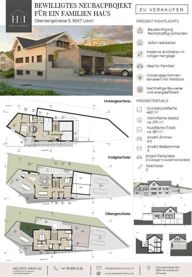 Exklusives Neubauprojekt für ein modernes Einfamilienhaus
