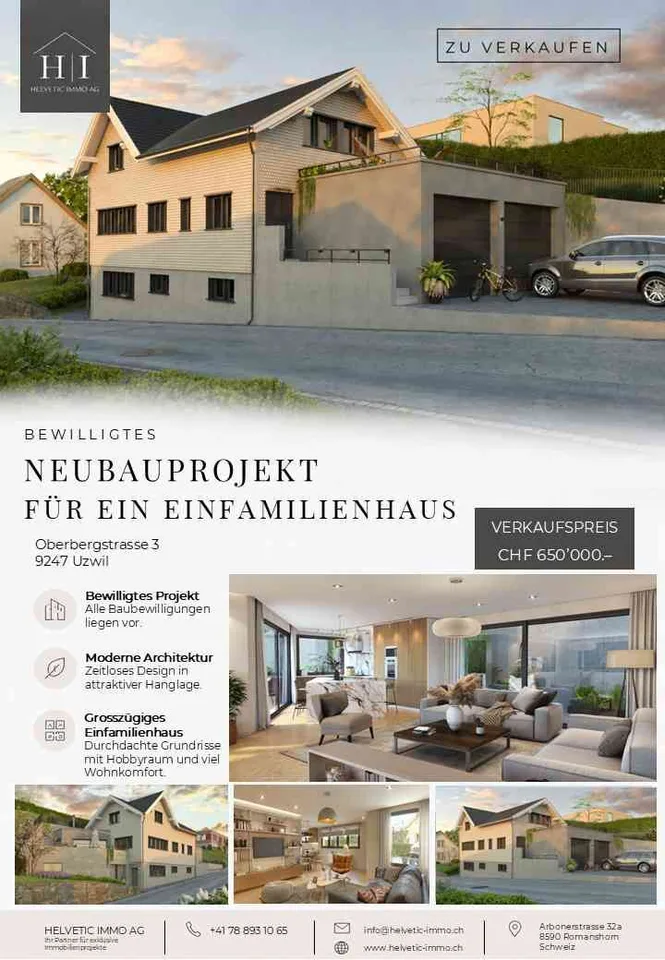 Exklusives Neubauprojekt für ein modernes Einfamilienhaus